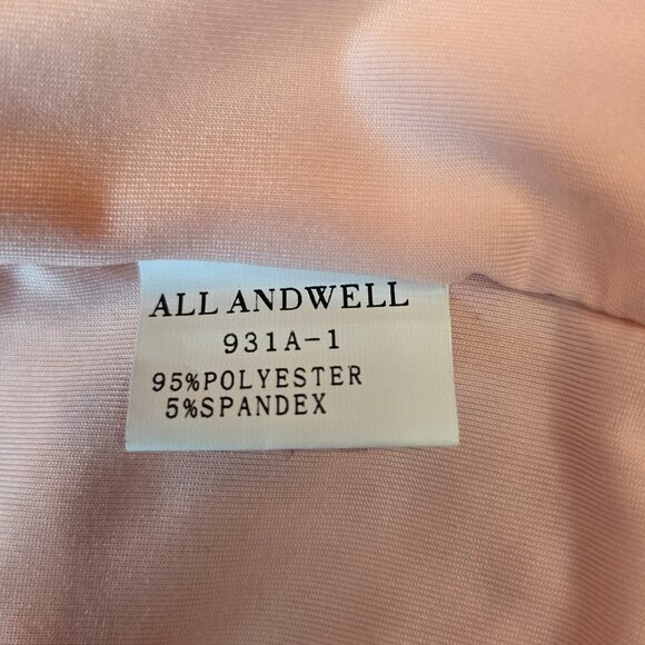 ALLANDWELL Women's Floral Lace Short Sleeves Dress Sz: S Peach - Picture 9 of 11